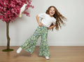 Green  Wide Leg Trouser